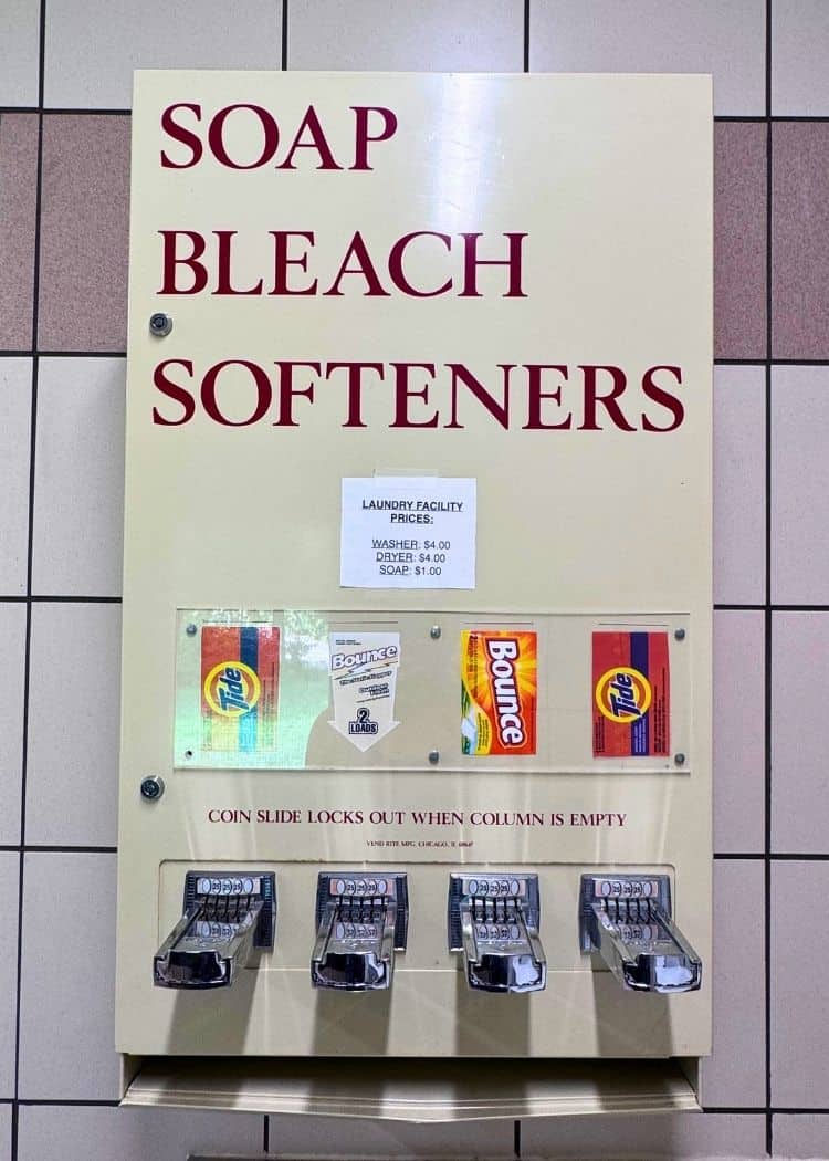 Killbear Provincial Park - Soap dispenser in laundry