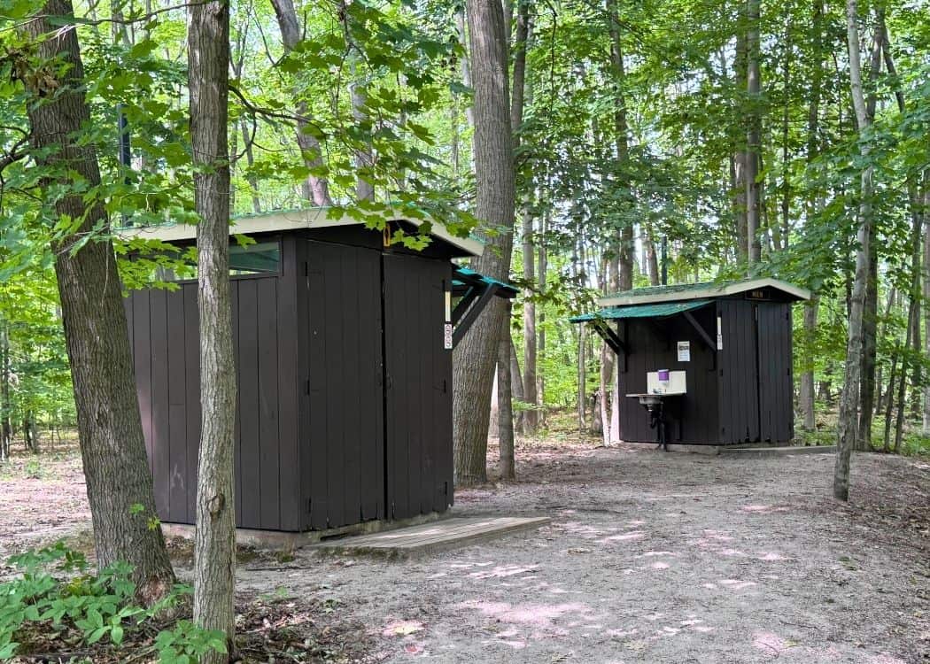 Killbear Provincial Park - Vault toilets at the beach