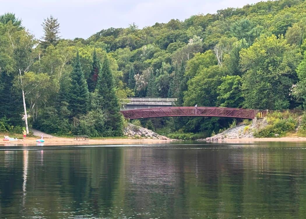 Arrowhead Provincial Park - Dog beaches on either side of the bridge
