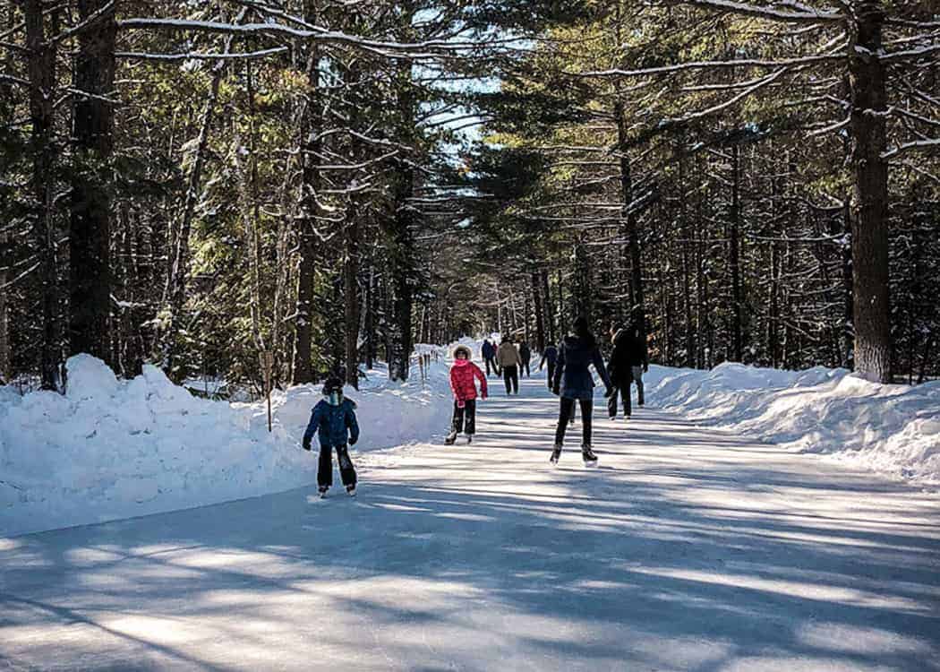 Arrowhead Provincial Park - Skating trail through the forest