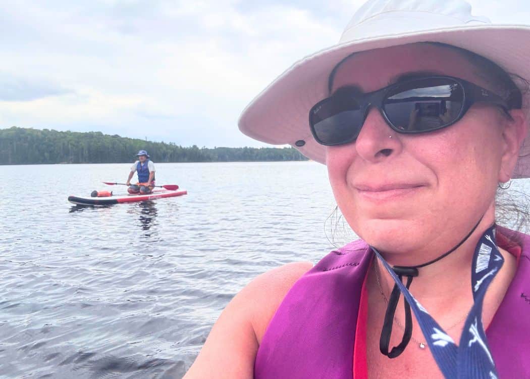 Arrowhead Provincial Park - Us on the lake on paddleboards