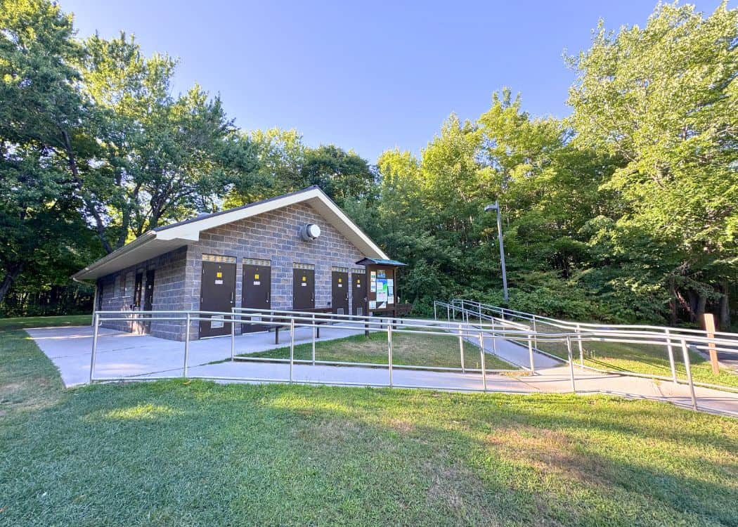 Grundy Lake Provincial Park - Accessibility Ramp at Comfort Station