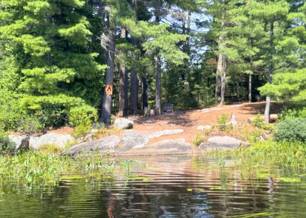 Grundy Lake Provincial Park - B1 Backcountry site from the water