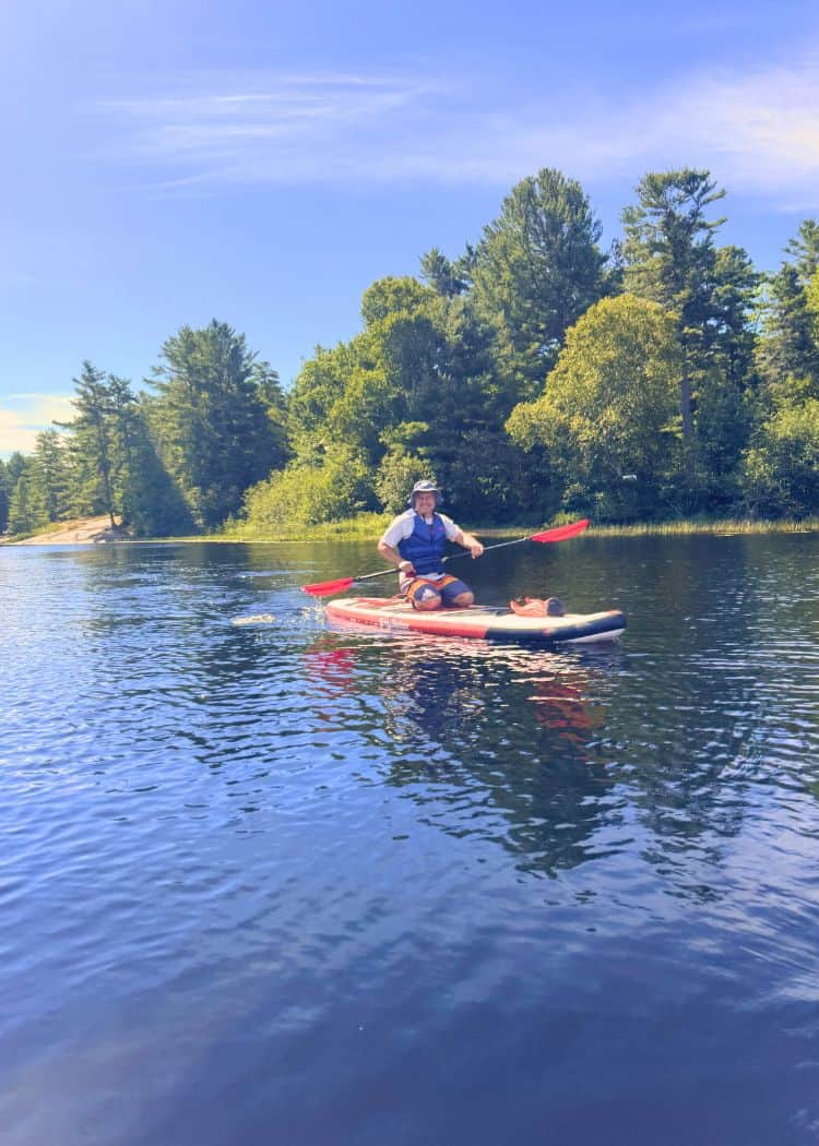 Grundy Lake Provincial Park - John Paddling in Grundy Lake
