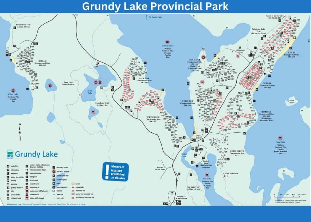 Grundy Lake Provincial Park - Map