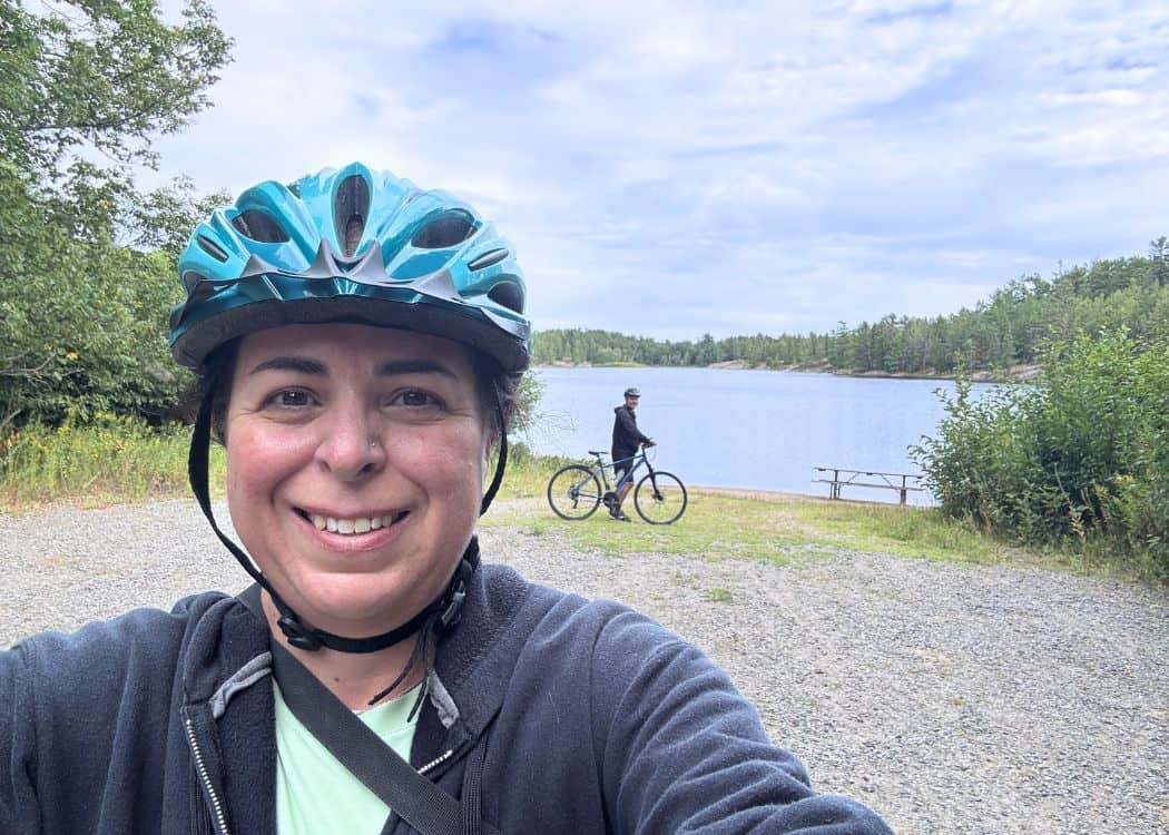 Grundy Lake Provincial Park - Me at Lookout Point on Pakeshkag Lake Trail