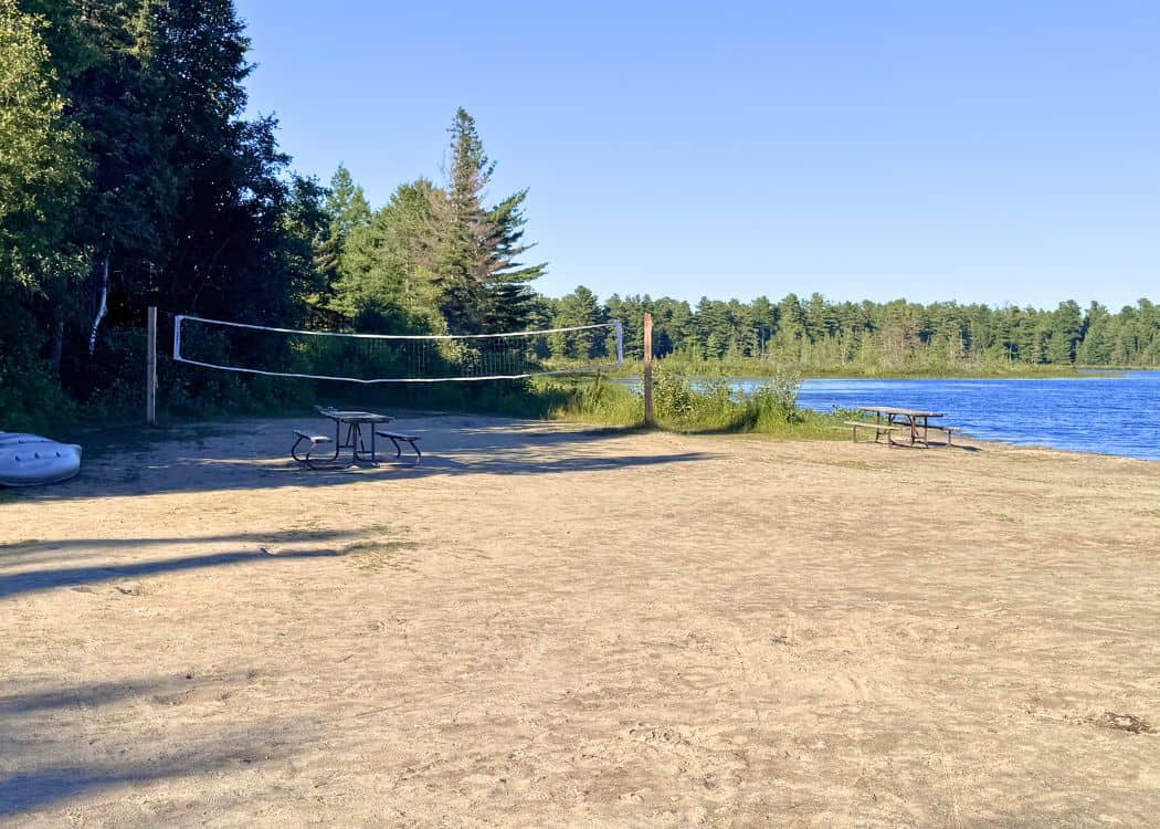 Grundy Lake Provincial Park - Volleyball at Campground Beach