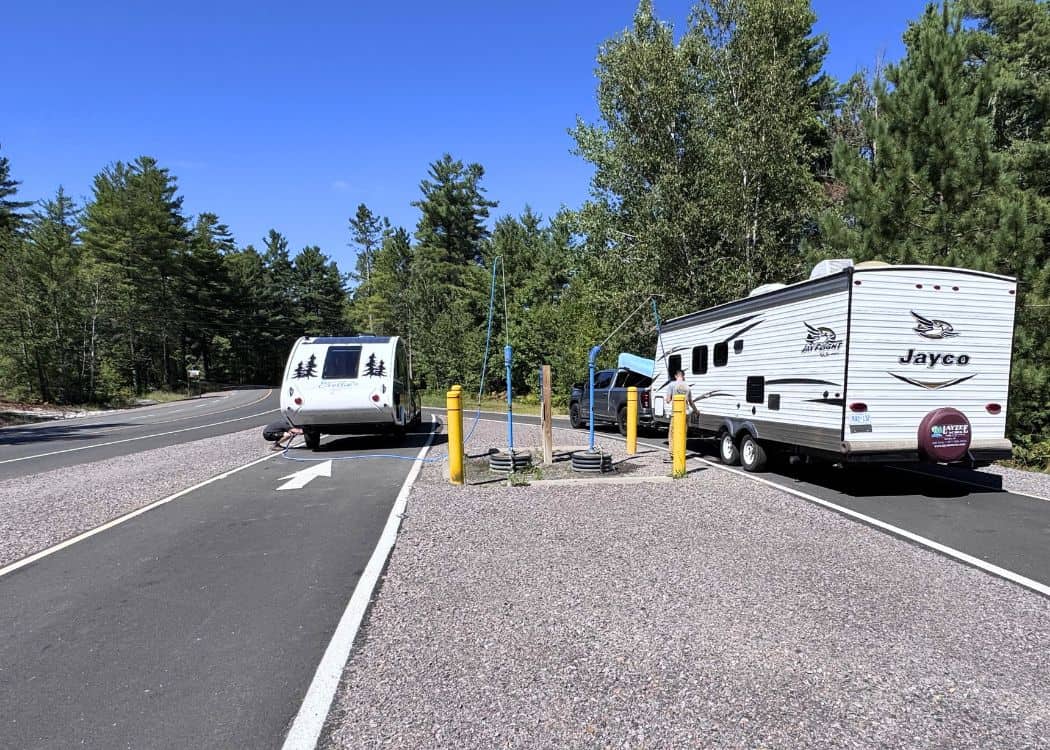Grundy Lake Provincial Park - Water fill station off roadway