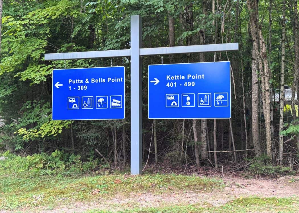 Restoule Provincial Park - Campground Signs