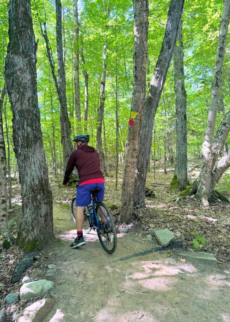 Restoule Provincial Park - John on his bike on Angels Point Trail