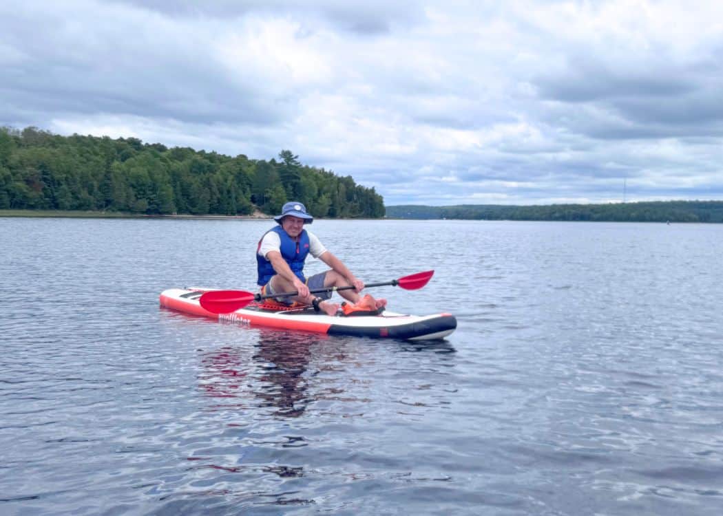 Restoule Provincial Park - John paddling on Restoule Lake
