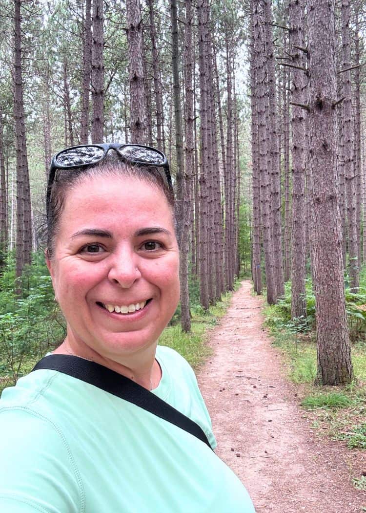 Restoule Provincial Park - Me hiking the Fire Tower Trail