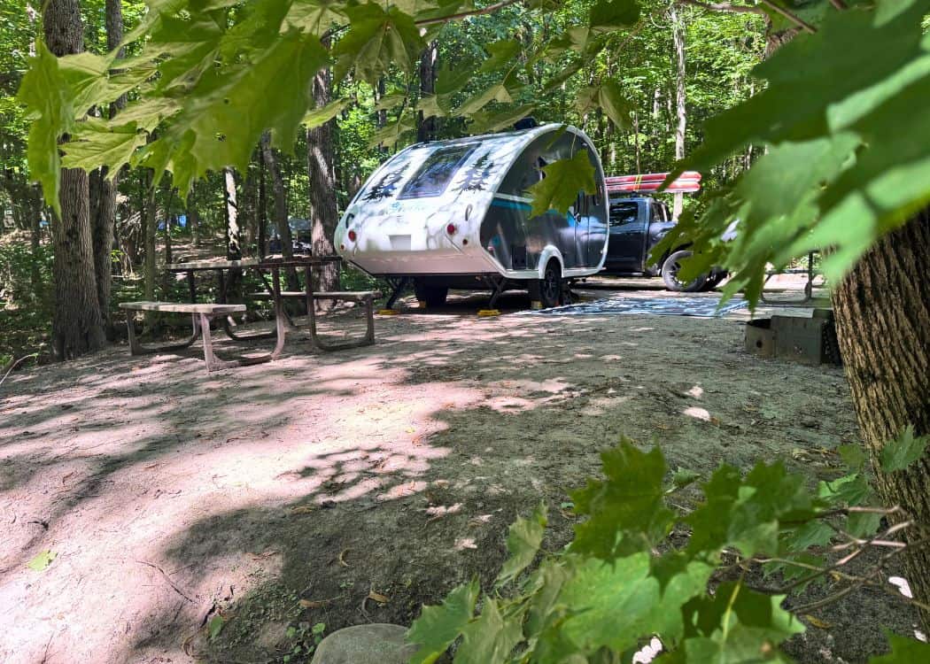 Restoule Provincial Park - Our Campsite from the back road