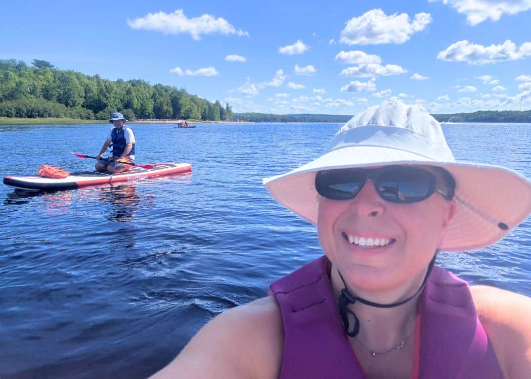 Restoule Provincial Park - Us paddling on the lake