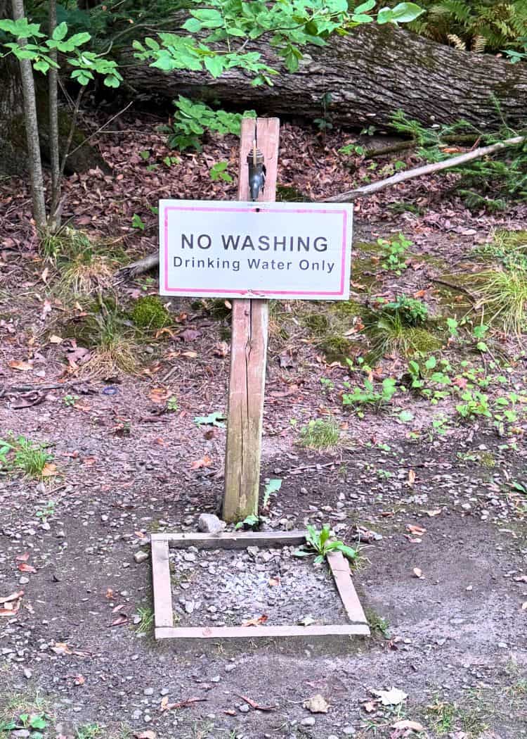 Restoule Provincial Park - Water tap in campgrounds