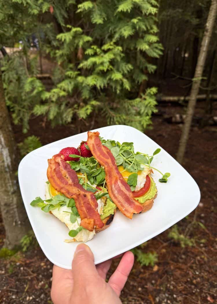 What We Eat While Camping - Avocado Toast