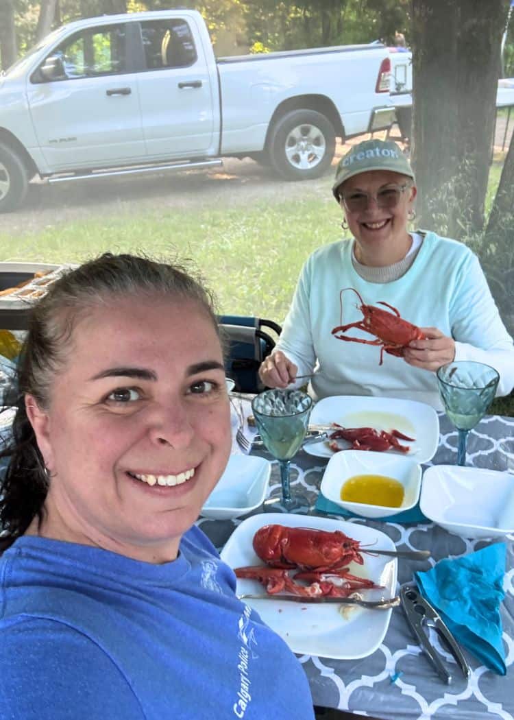 What We Eat While Camping - Lobster for Father's Day Weekend