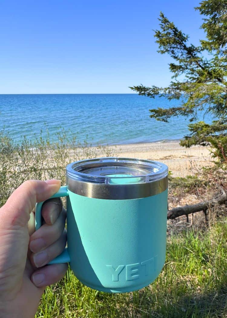 What We Eat While Camping - Morning coffee ALWAYS